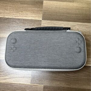 Gray Canvas Carrying Case for Nintendo Switch Console, Padded with Partitions